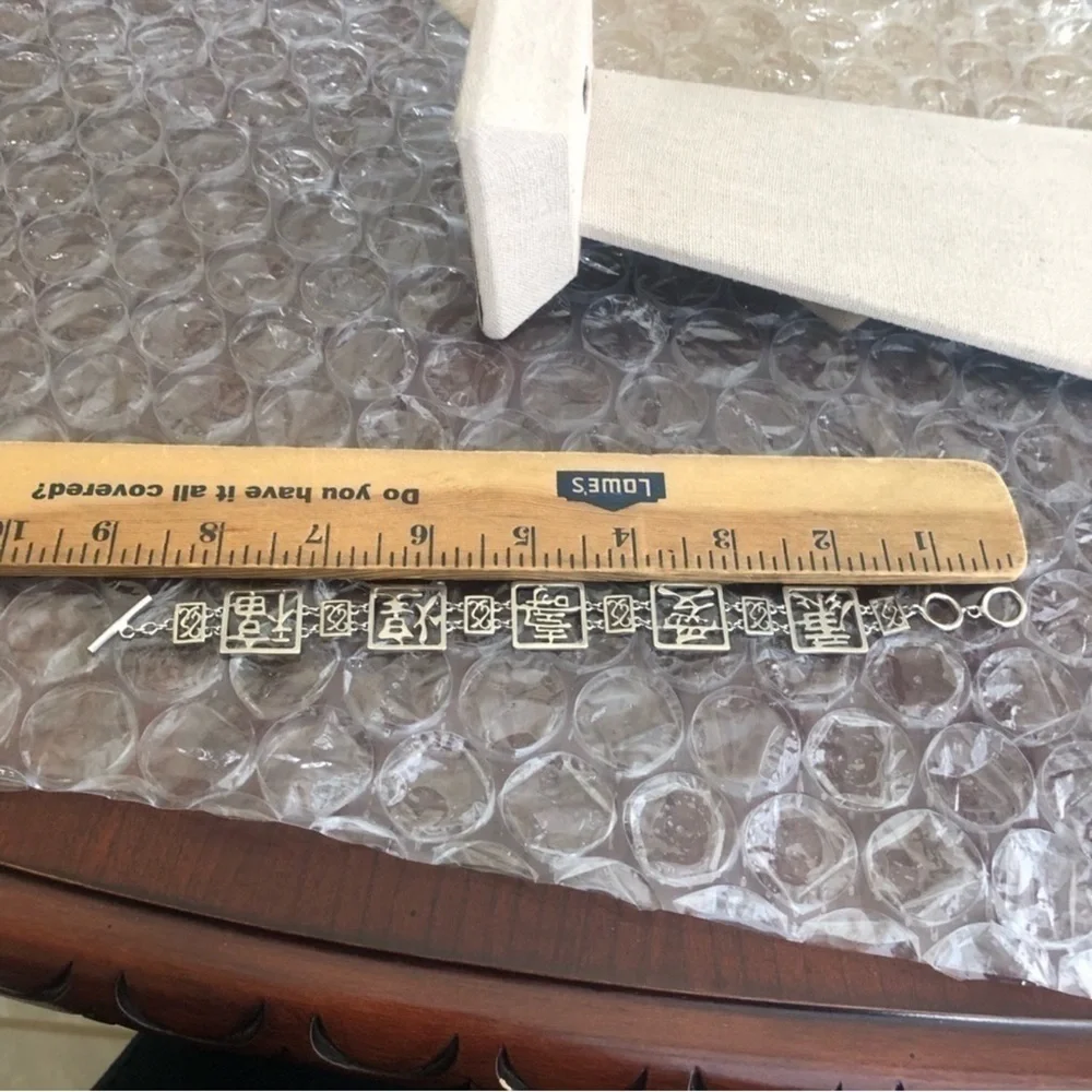 925 Sterling Silver Chinese Bracelet - Picture 4 of 4